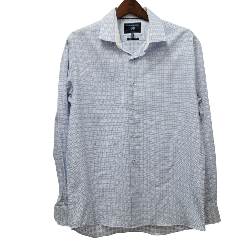 Report Collection Modern Fit Dress Shirt Men's 16.5 34/35 Excellent Condition